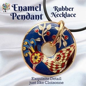 Fashion Statement Enamel Pendant Necklace